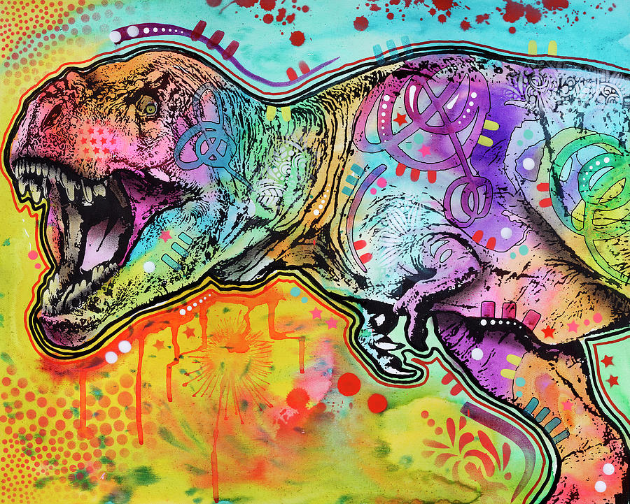 Animal Mixed Media - T Rex 2 by Dean Russo- Exclusive