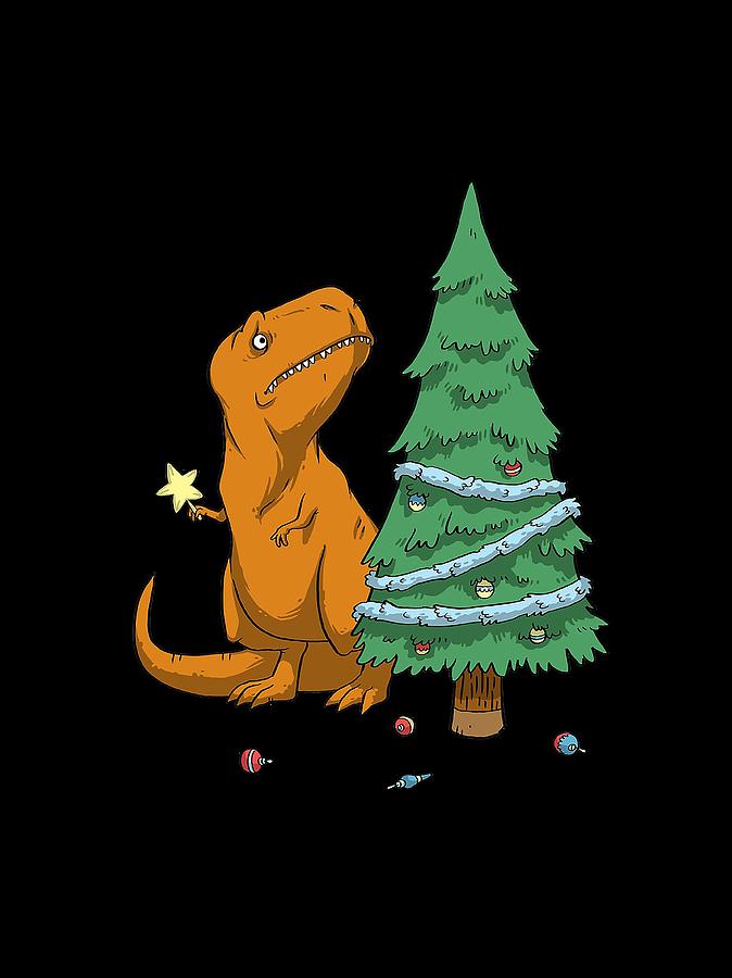 T Rex Holiday Digital Art by Claire Hines - Fine Art America