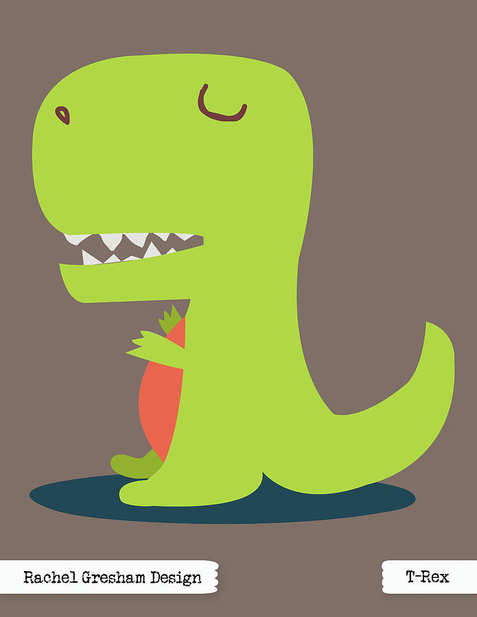 Dinosaur Digital Art - T-rex by Rachel Gresham