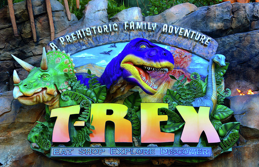 T rex sign Photograph by David Lee Thompson