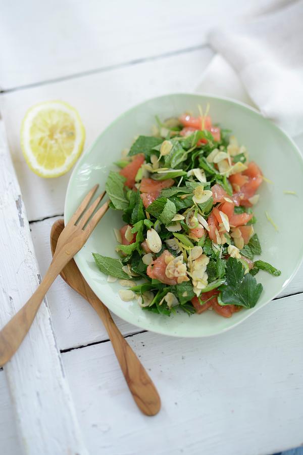 Tabbouleh With Almond Flakes Photograph by Tanja Major