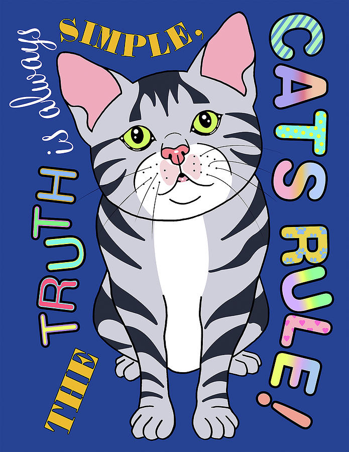 Animal Mixed Media - Tabby Cat Graphic Style by Tomoyo Pitcher