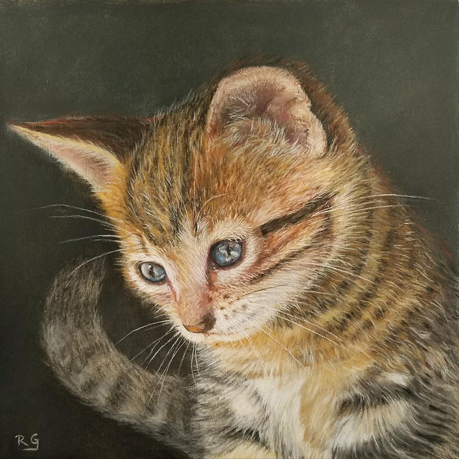 Tabby Kitten Pastel by Rita Ginsberg | Pixels