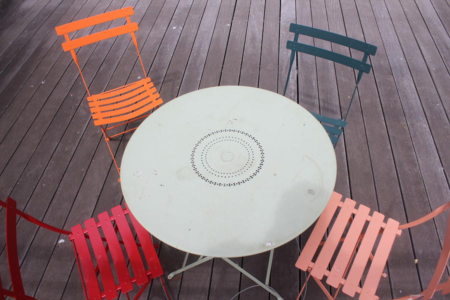 Table Photograph - Table And Chairs by Callen Harty Table Photograph - Table And Chairs by Callen Harty