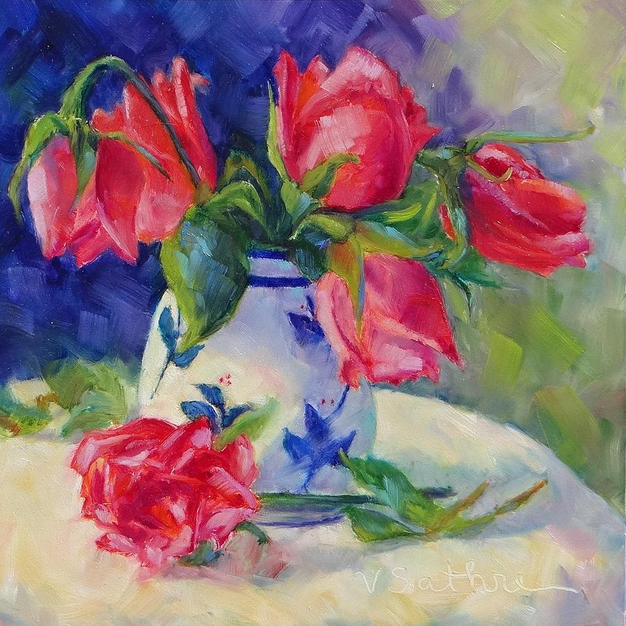 Table Buddies Painting by Vivian Sathre - Fine Art America