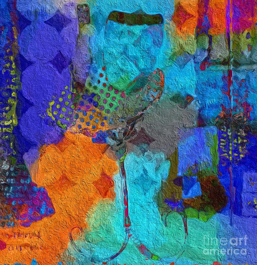 Colorful Painting - Table Dancing by Terri Price Colorful Painting - Table Dancing by Terri Price
