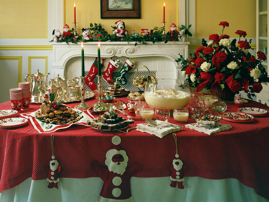 Table De Noel Aux Etatsunis Christmas Table Setting In U.s.a