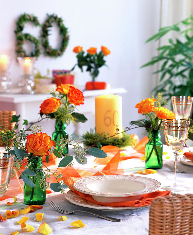 Table Decoration For The 60th Birthday Photograph by Friedrich Strauss
