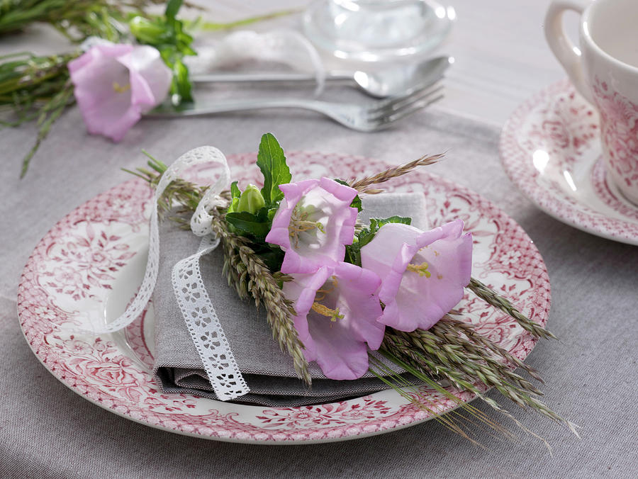 Table Decoration With Ladybug Flowers Photograph by Friedrich Strauss