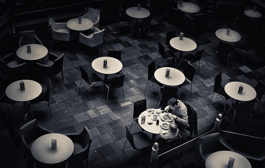 Quiet Photograph - Table For Two by Peter Davidson