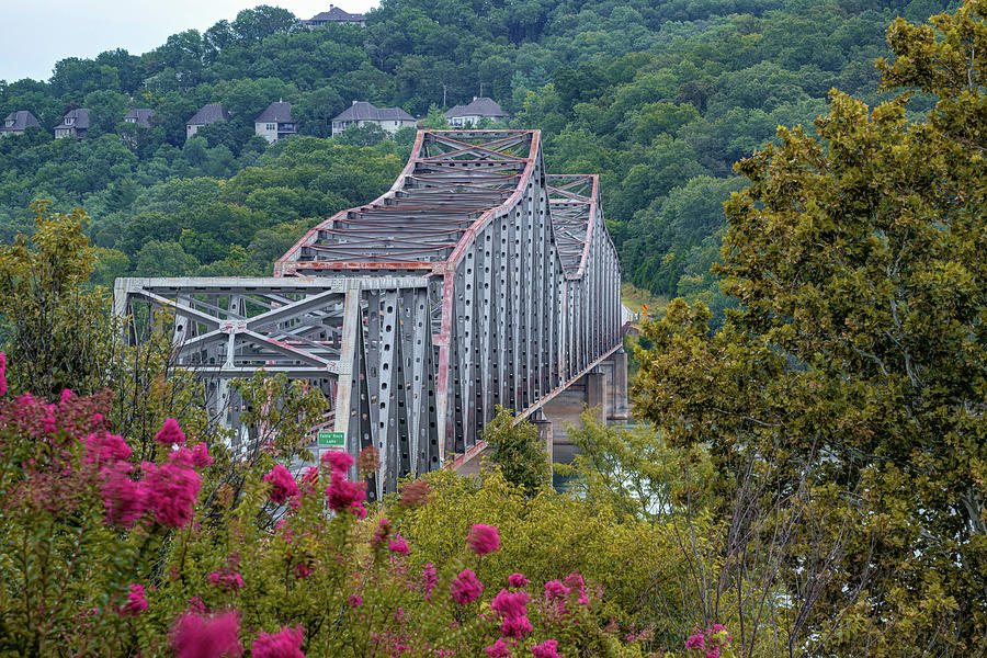 America Photograph - Table Rock Lake Old Steel Bridge - Missouri Ozarks  by Gregory Ballos
