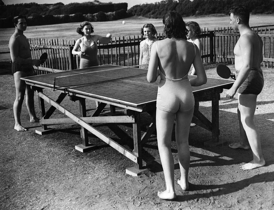Table Tennis Fun Photograph by Fox Photos