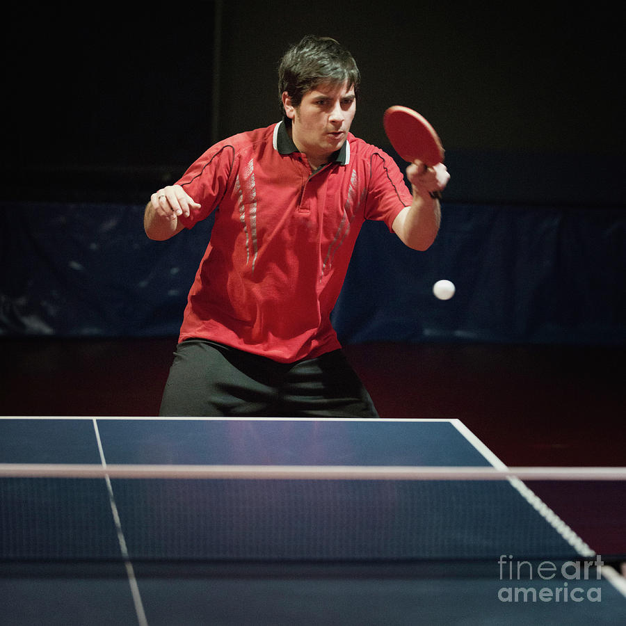 Table Tennis Player Photograph by Microgen Images/science Photo Library