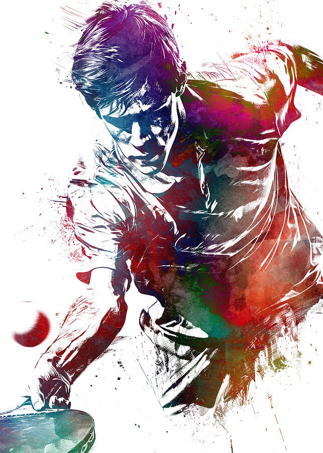 Sports Digital Art - Table tennis sport art #1 by Justyna Jaszke Sports Digital Art - Table tennis sport art #1 by Justyna Jaszke