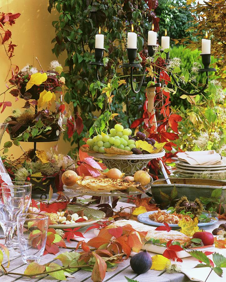 Table With Autumn Decorations Photograph by Strauss, Friedrich