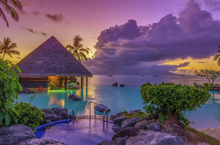 Nature Photograph - Tahitian Sunset by Scott McGuire