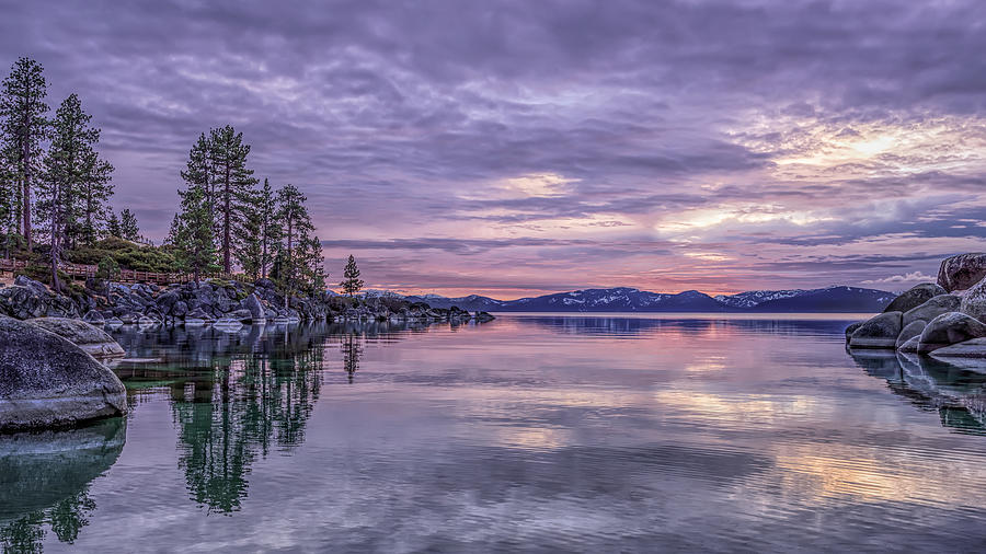 Nature Photograph - Tahoe Sunset by Teri Reames