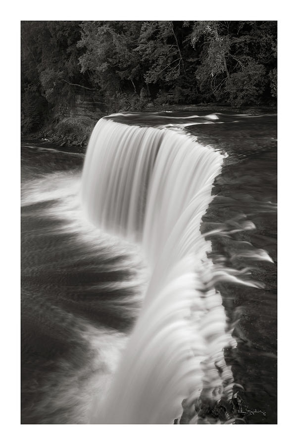 Black And White Photograph - Tahquamenon Falls Michigan II Bw by Alan Majchrowicz