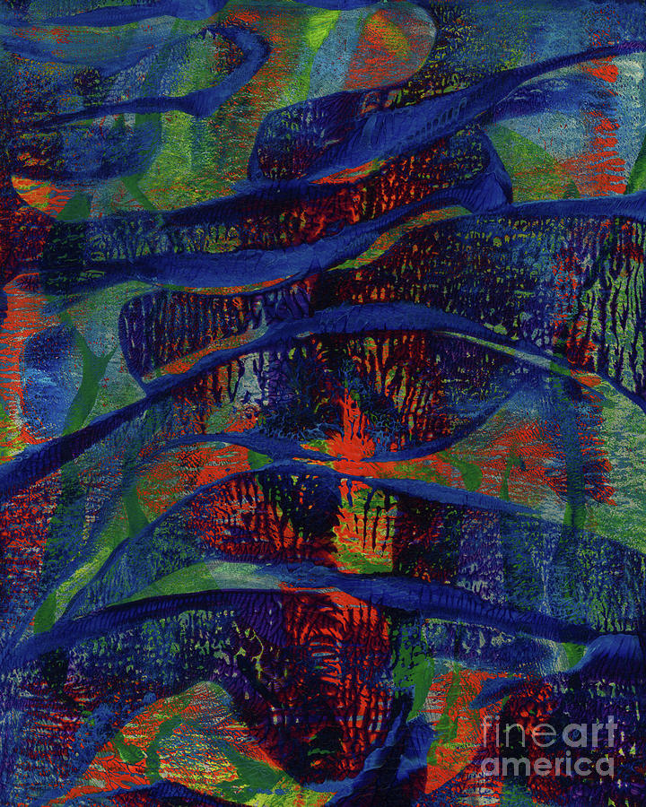 Abstract Painting - Tail On A Mountainside by Laura L Leatherwood Abstract Painting - Tail On A Mountainside by Laura L Leatherwood