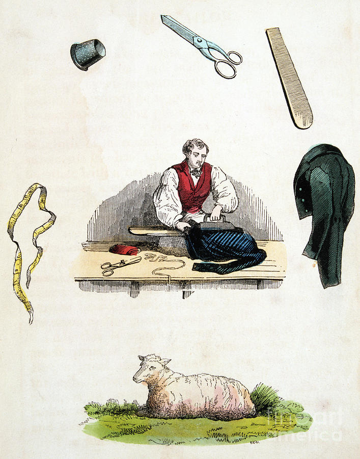 Tailor, C1845 Drawing by Print Collector