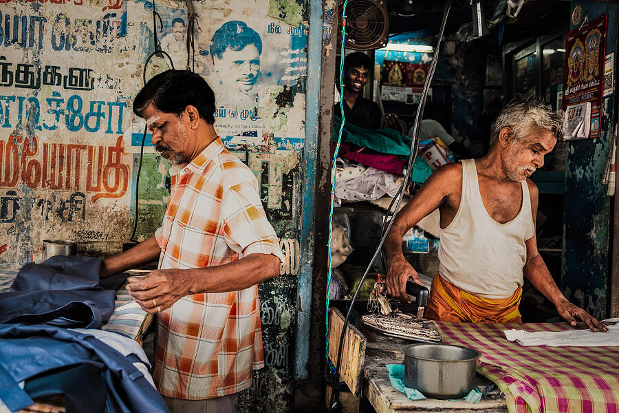 India Photograph - Tailor Shop by Martin Steeb