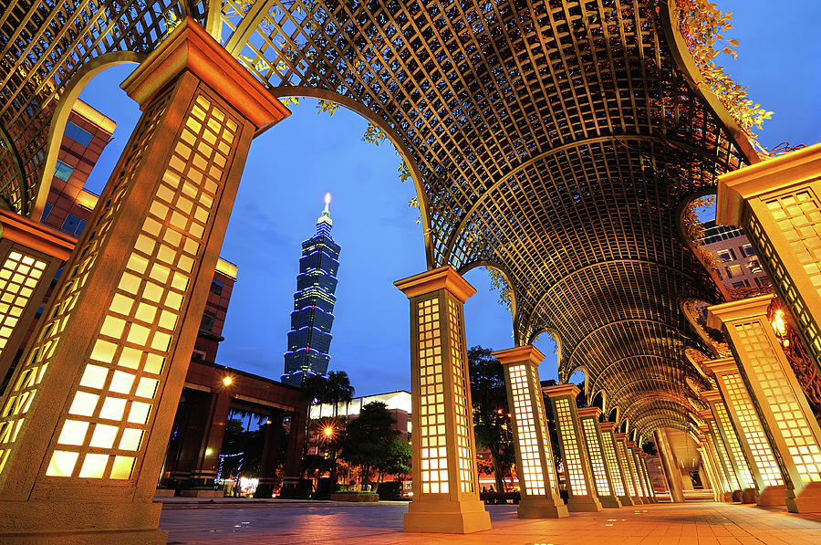 Taipei 101, Golden Street Photograph by Copyright Of Eason Lin Ladaga