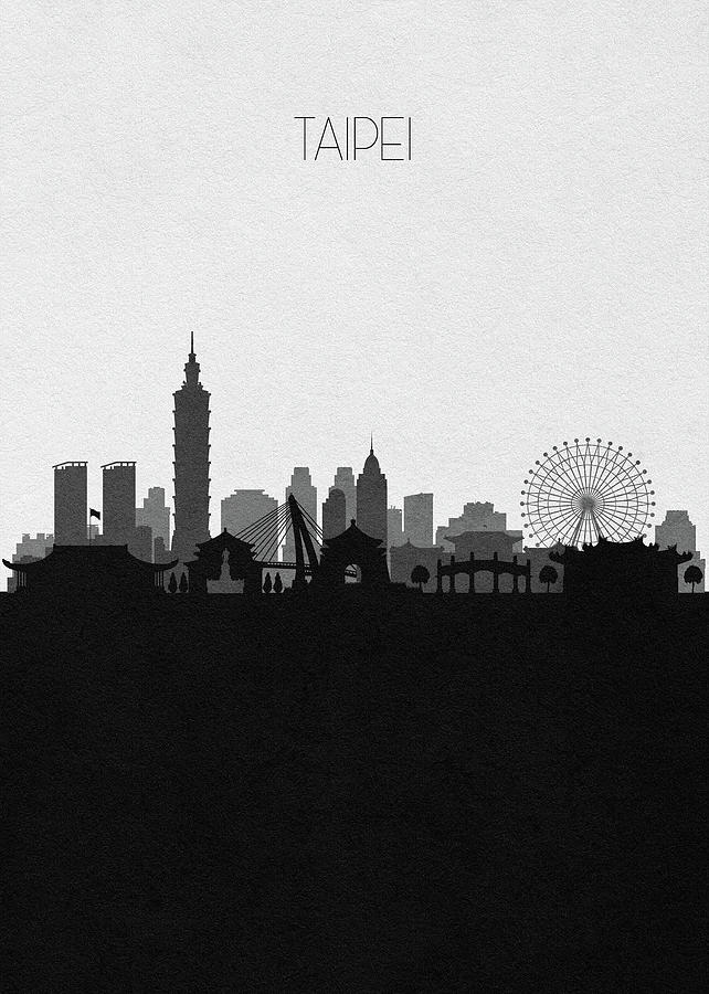 Taipei Cityscape Art Digital Art by Inspirowl Design