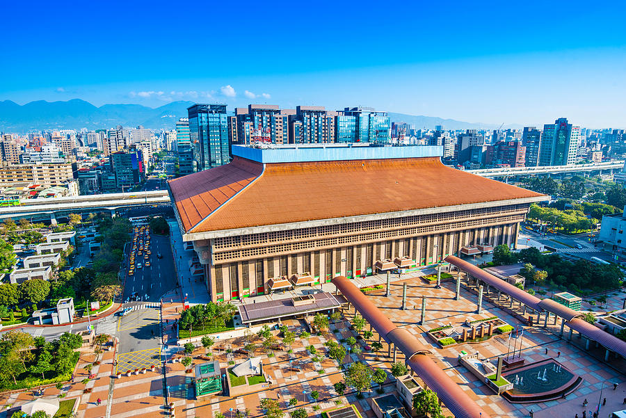 Cityscape Photograph - Taipei Main Station In The Zhongzheng by Sean Pavone