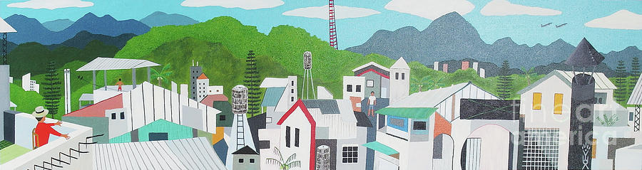 Mountain Painting - Taitung City Rooftop, 2012 by Timothy Nathan Joel