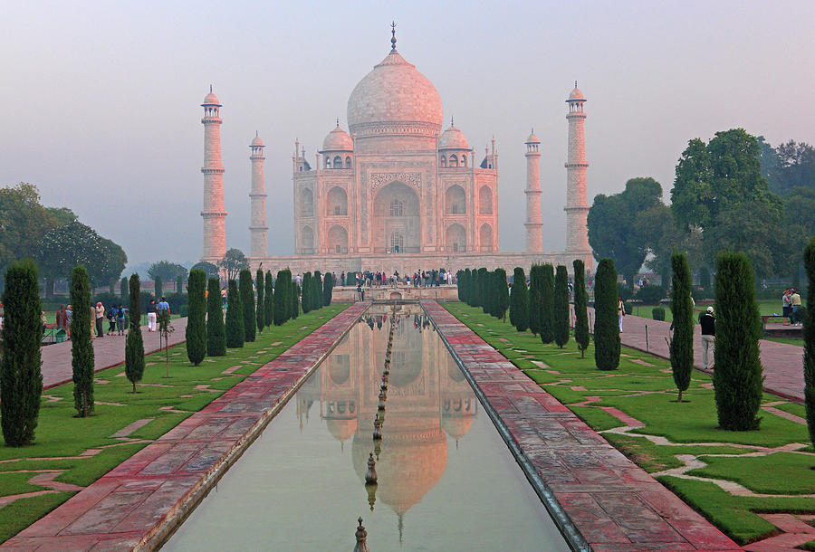Taj Mahal At Dawn India Digital Art by Gunter Grafenhain
