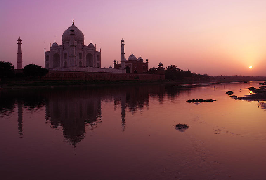 Taj Mahal In Agra Photograph by Narvikk