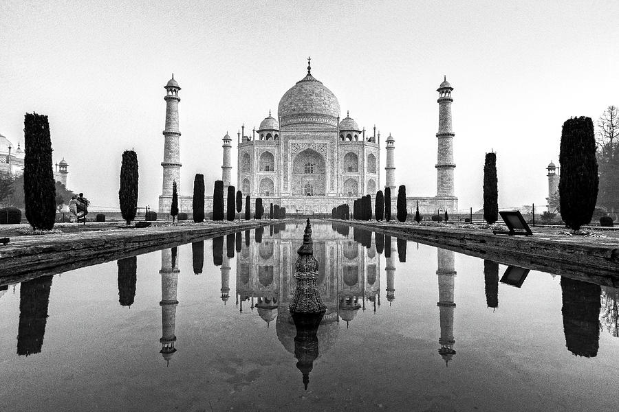 Taj Mahal in black and white by Ian Robert Knight Taj Mahal in black and white by Ian Robert Knight