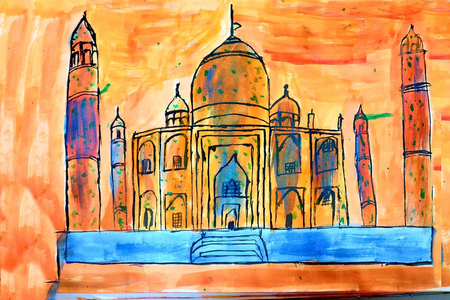 Taj mahal Painting by Nilu Mishra