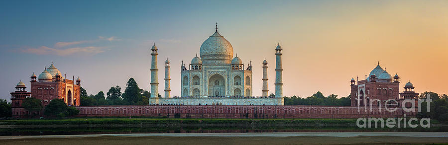 Architecture Photograph - Taj Mahal Panorama by Inge Johnsson