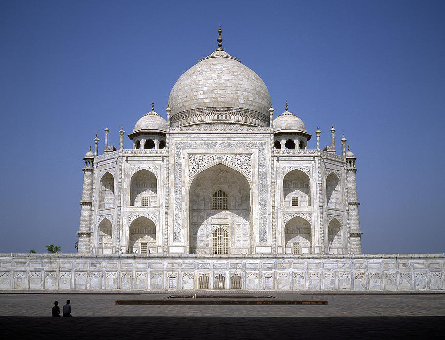 Taj Mahal Temple In Agra In India Photograph by Deejpilot - Fine Art ...