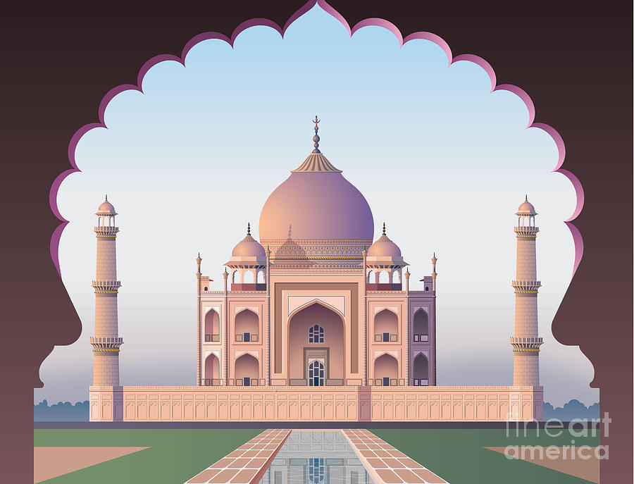 Beauty Digital Art - Taj Mahal Through The Window by Nikola Knezevic