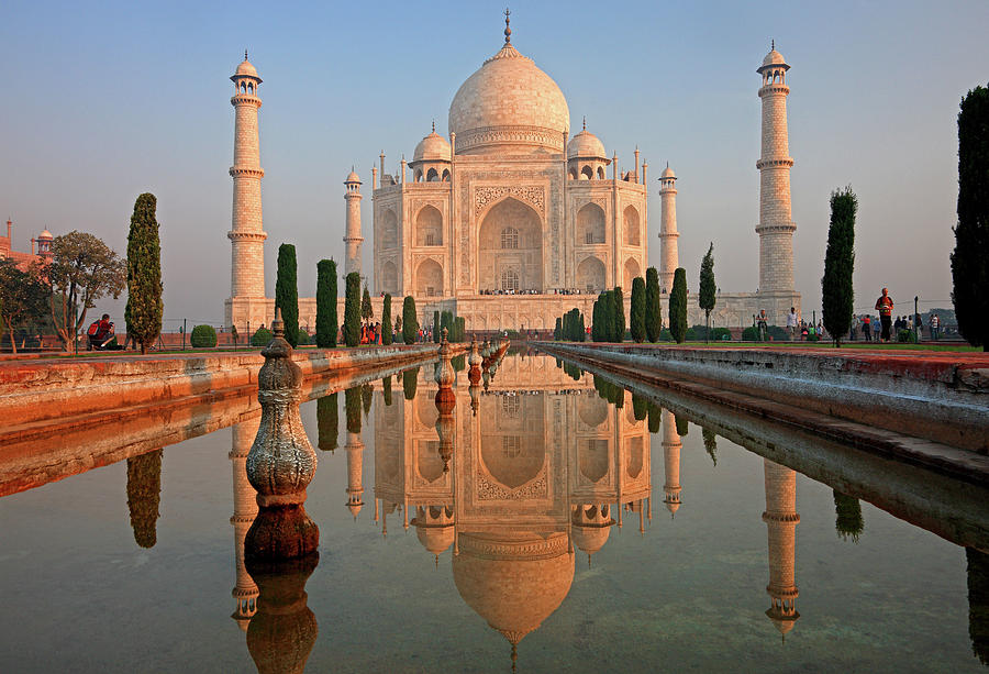 Taj Mahal With Reflection India Digital Art by Gunter Grafenhain - Fine ...