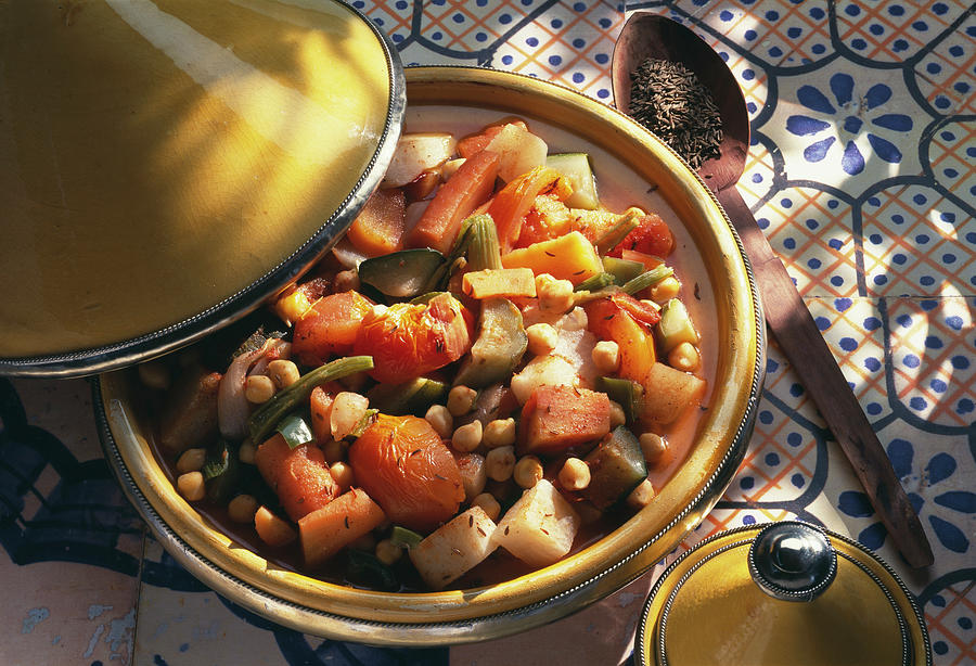 Tajine De Legumes Tajine De Legumes Photograph by Hussenot
