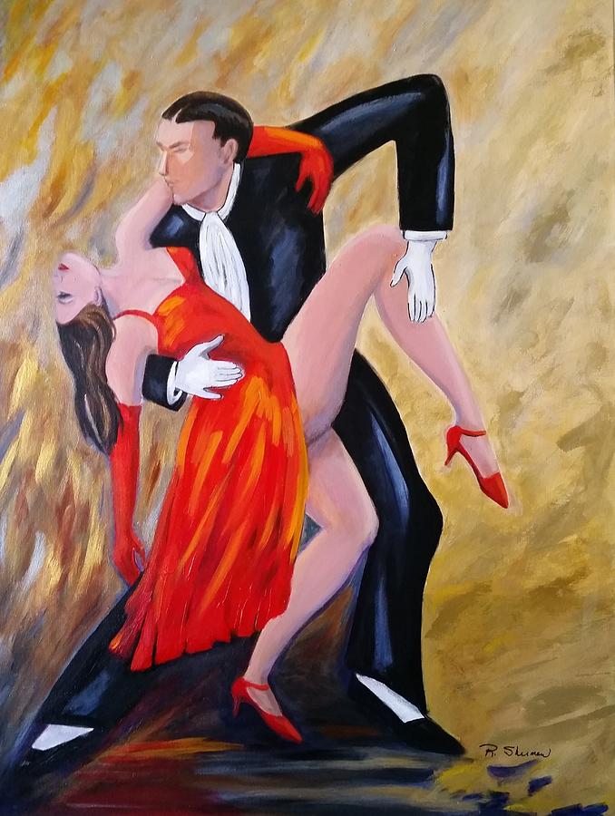 Takes Two to Tango Painting by Rosie Sherman
