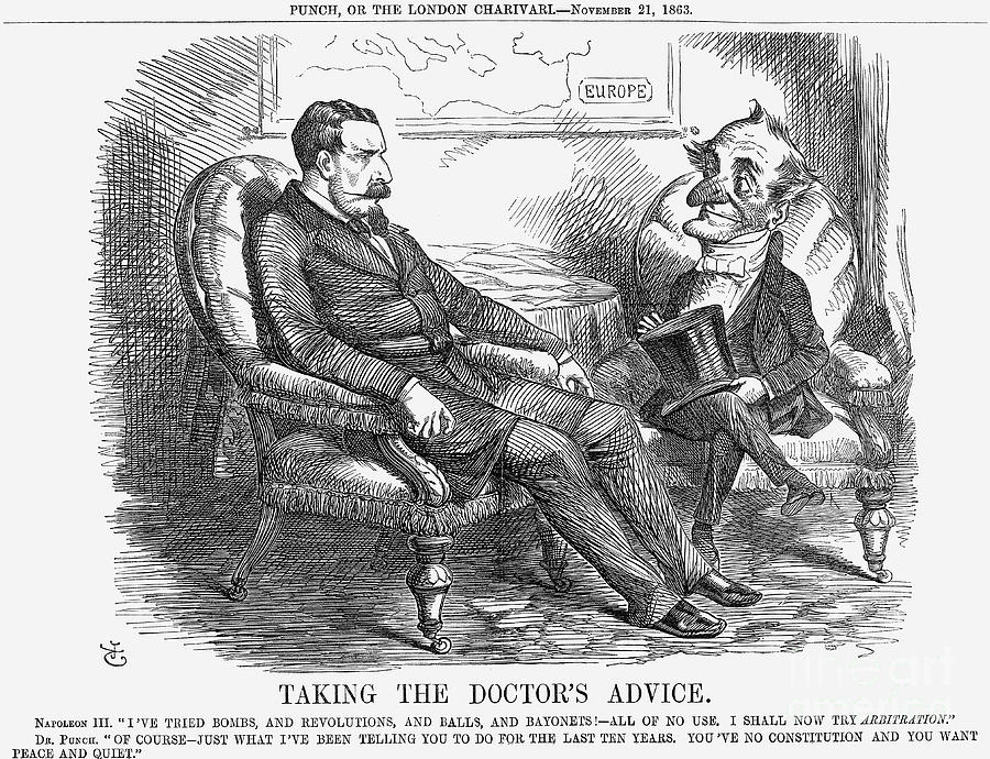 Taking The Doctors Advice, 1863. Artist Drawing by Print Collector