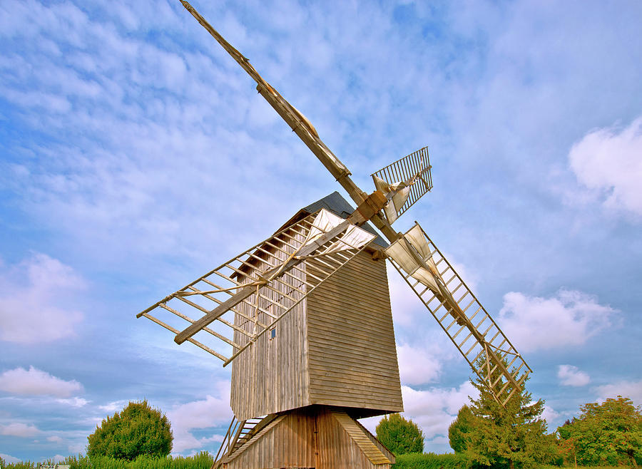 Talcy Traditionnal Wood Mill Photograph by Jean-luc Bohin