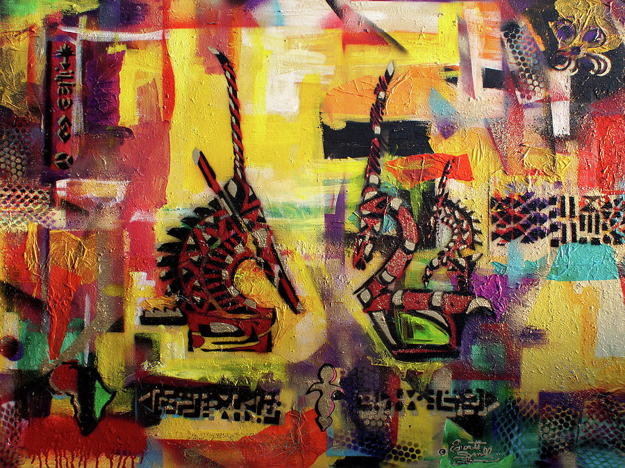 Tale of Two Chiwaras Mixed Media by Everett Spruill