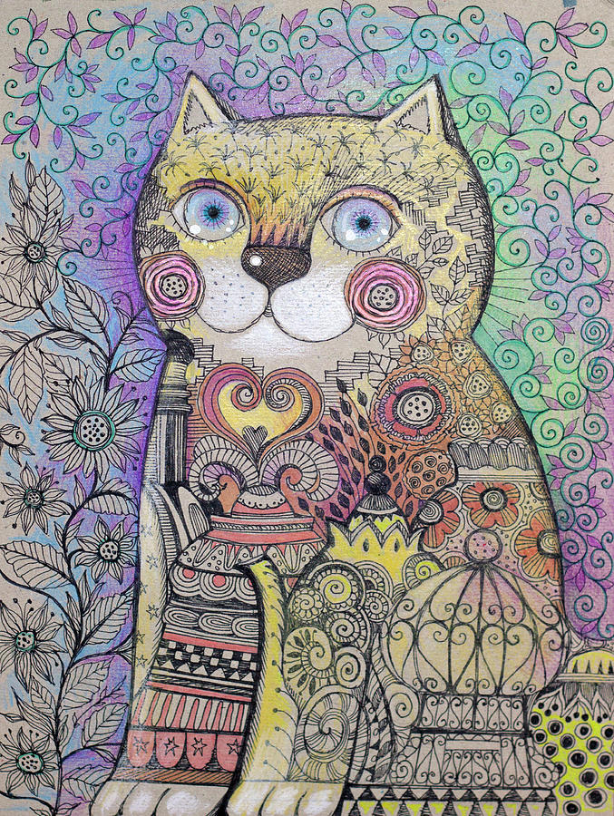 Tales Cat Painting by Oxana Zaika - Fine Art America