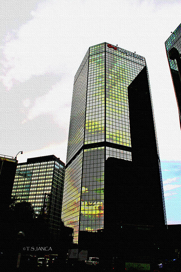 Tall Building Lots Of Windows Digital Art by Tom Janca