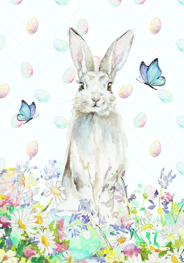 Easter Mixed Media - Tall Easter Bunny by Patricia Pinto