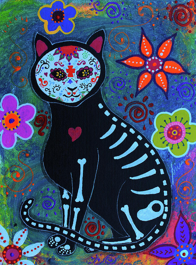 Cat Painting - Tall El Gato by Prisarts