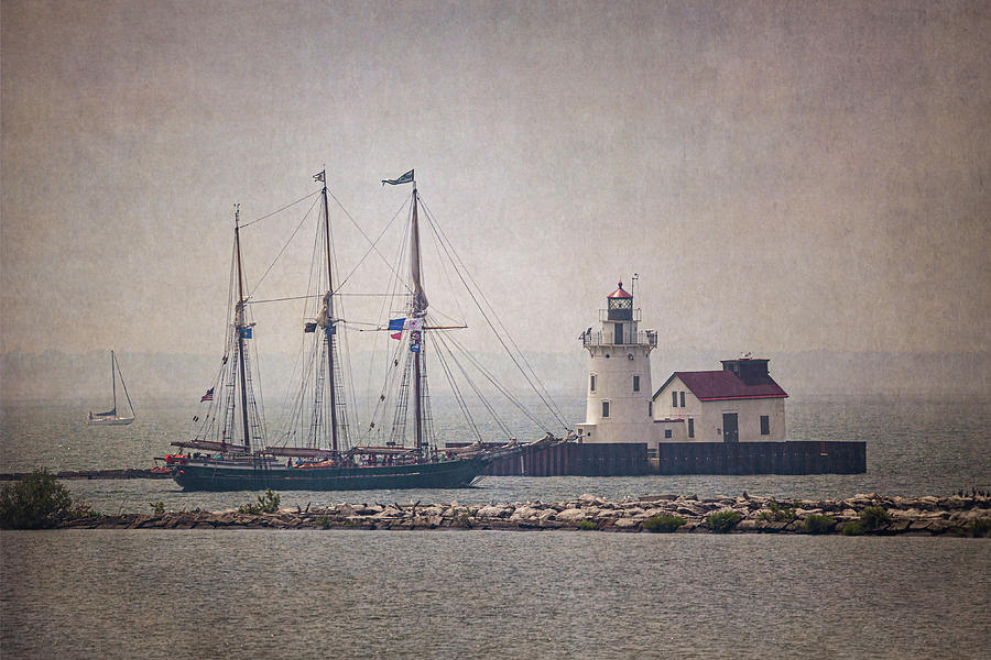 Cleveland Photograph - Tall Ship In The Mist by Dale Kincaid