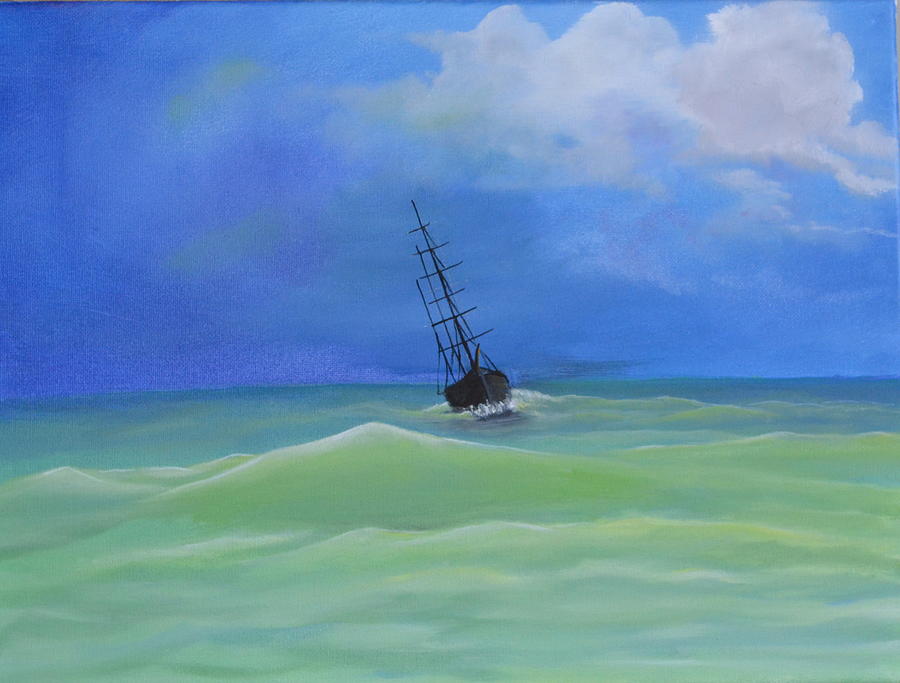 Tall Ship Painting by Martin Schmidt