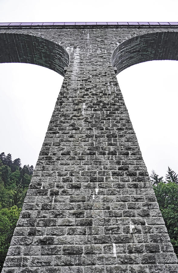 Train Trestle Photograph - Tall Train Trestle In The Breitnau Area of The Black Forest In Germany by Rick Rosenshein