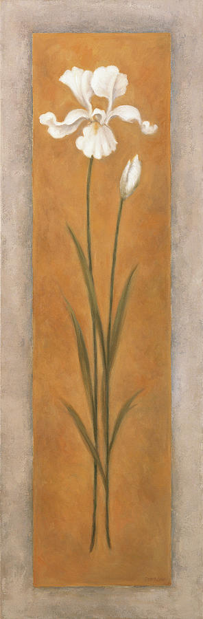 Tall White Iris Painting by Debra Lake